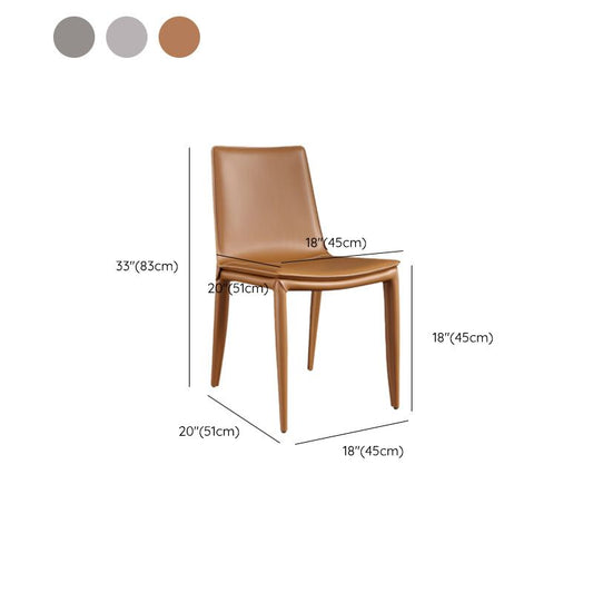 Contemporary Style Dining Chairs Armless Dining Chairs with Metal Legs for Home Clearhalo 'Dining Chairs' 'Dining Tables & Seating' 'dining_chair' 'furn' 'furn_dining_chair' 'Furniture' 'Kitchen & Dining Furniture' 1200x1200_c8010c78-0bbd-4b60-87e1-a0a2e5de3466