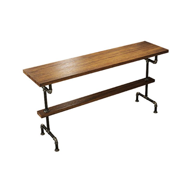 Brown Bar Stool and Table Set Industrial 1/2/4/7 Pieces Table and Stool Set