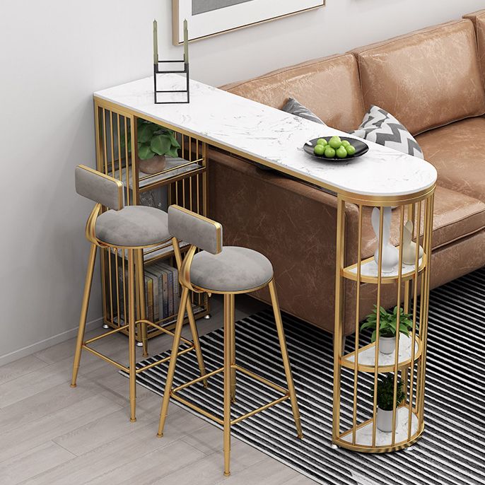 Double Pedestal Pub Table Free Form Glam Bar Table for Indoor and Breakroom Clearhalo 'Bar Furniture' 'Bar Tables' 'bar_tables' 'furn' 'furn_bar_tables' 'Furniture' 'Kitchen & Dining Furniture' 1200x1200_c8022166-397b-4d42-b279-c064527a5c2d
