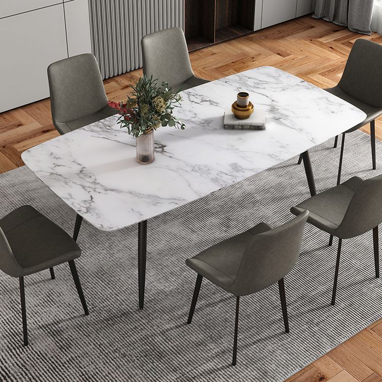 Minimalist Style 1/4/5/7 Rectangular Dining Room Table Set for Kitchen Clearhalo 'Dining Room Sets' 'Dining Tables & Seating' 'dining_room_set' 'furn' 'furn_dining_room_set' 'Furniture' 'furniture_dining_room_set' 'Kitchen & Dining Furniture' 'kitchen&dining_furn' 'kitchen' 1200x1200_c8049157-884a-48fc-8778-194a86f6923a