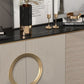 Sideboard in metallo a buffet in pietra in stile glam con 3 disegni