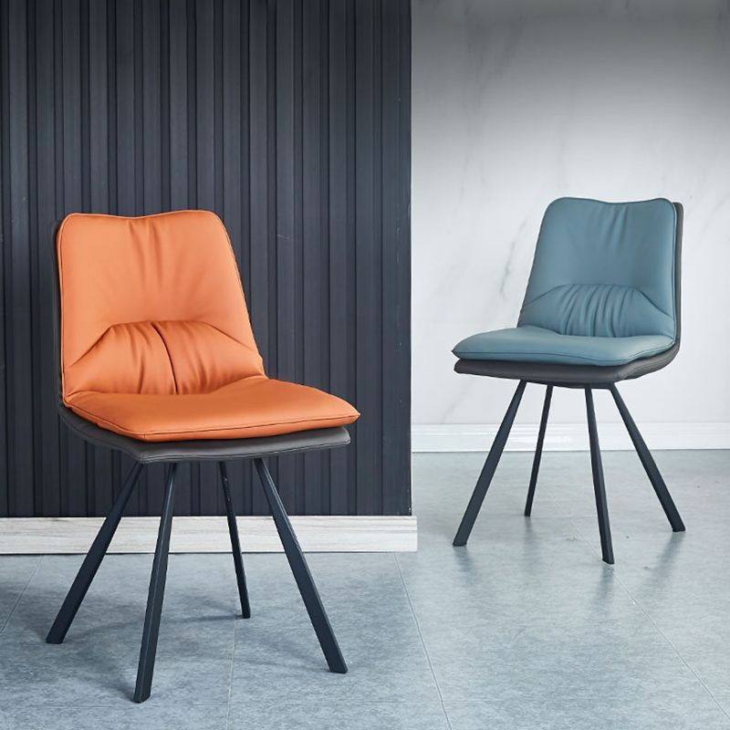 PU Leather Contemporary Restaurant Side Chair Parsons Matte Finish Dining Chair Clearhalo ' kitchen&dining_furn' 'Dining Chairs' 'Dining Tables & Seating' 'dining_chair' 'furn' 'furn_dining_chair' 'Furniture' 'furniture_dining_chair' 'Kitchen & Dining Furniture' 'kitchen' 1200x1200_c8064d99-37b3-4886-9a8f-c43a1f0293c6