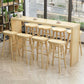 Solid Wood Counter Bar Stool Contemporary Armless Counter Stools