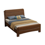 Traditional Rubberwood Panel Rectangular with Headboard Panel Bed