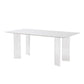 Modern 1/2/4/5/7 Pieces Dining Set Rectangle Stone Dining Table Set in White