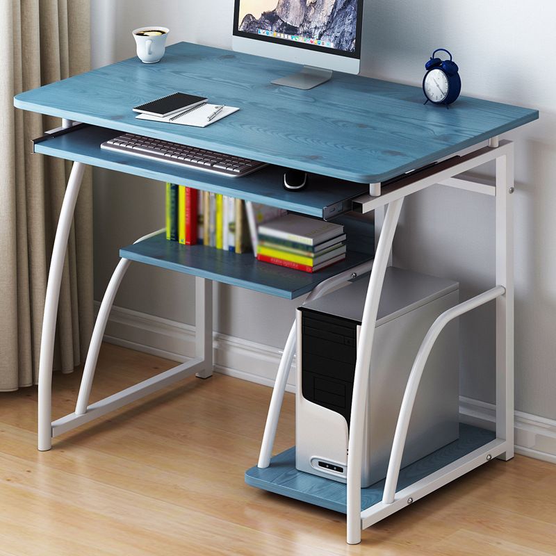 28-Inch Hight Desk Contemporary Rectangular Wooden Writing Desk with Keyboard Tray Clearhalo 'furn' 'furn_office_desk' 'Furniture' 'Office Desks' 'Office Furniture' 'office_desk' 1200x1200_c80b135b-930d-4acd-a91a-d0fea5b2630b