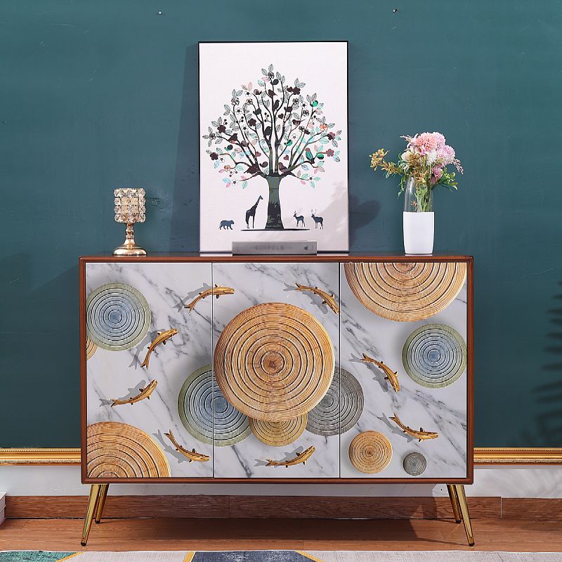 Simple Engineered Wood Sideboard Glam Cabinets Dining Server for Living Room Clearhalo 'buffet_sideboard' 'Buffets & Sideboards' 'furn' 'furn_buffet_sideboard' 'Furniture' 'furniture_buffet_sideboard' 'Kitchen & Dining Furniture' 1200x1200_c80ba93b-2a2c-41f7-a893-bc09a25b8aab