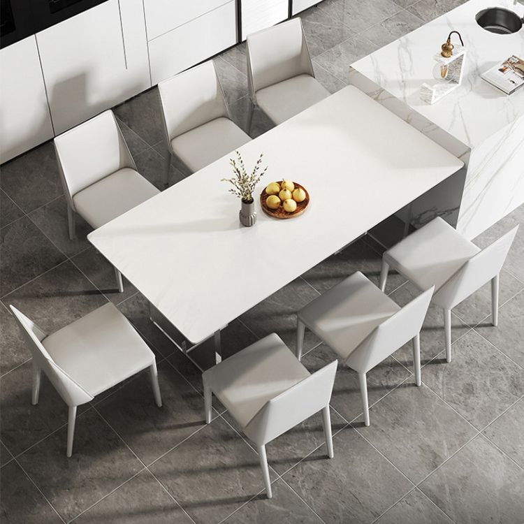 Acrylic Contemporary Rectangular Dining Table Sintered Stone Table with Acrylic base Clearhalo ' dining_table' 'Dining Tables & Seating' 'Dining Tables' 'furn' 'furn_dining_table' 'Furniture' 'furniture_dining_table' 'Kitchen & Dining Furniture' 'kitchen&dining_furn' 'kitchen' 'kitchen_dining_table' 1200x1200_c80d1764-fa6c-4fc2-8986-46690e97920c