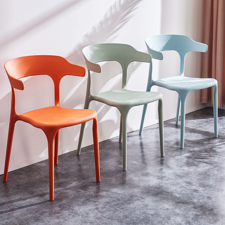 Scandinavian Plastic Armless Dining Chairs Stackable Dining Side Chair Clearhalo ' kitchen&dining_furn' 'Dining Chairs' 'Dining Tables & Seating' 'dining_chair' 'furn' 'furn_dining_chair' 'Furniture' 'furniture_dining_chair' 'Kitchen & Dining Furniture' 'kitchen' 1200x1200_c80e80b5-1f85-4d3b-b1aa-1fe8efbcae5d