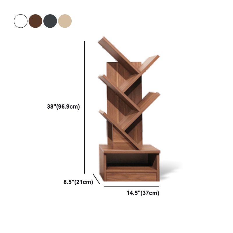 Modern Closed Back Bookshelf Manufactured Wood Vertical Bookcase for Home Clearhalo 'Bookcases' 'furn' 'furn_bookcases' 'Furniture' 'furniture_bookcases' 'Office Furniture' 1200x1200_c80f789d-ac42-4839-aea2-920b4f4f7826