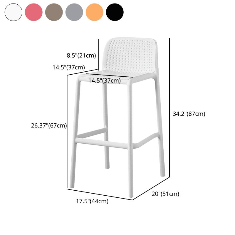 Contemporary Metal Plastic Barstools Bristol Bar Stool with Low Back and Footrest Clearhalo 'Bar Furniture' 'Bar Stools' 'bar_stools' 'furn' 'furn_bar_stools' 'furniture_bar_stools' 'Kitchen & Dining Furniture' 'kitchen&dining_furn' 'kitchen' 'kitchen_furn' Furniture' 1200x1200_c810bcd3-8957-4477-a4d8-f4d63ce1d467