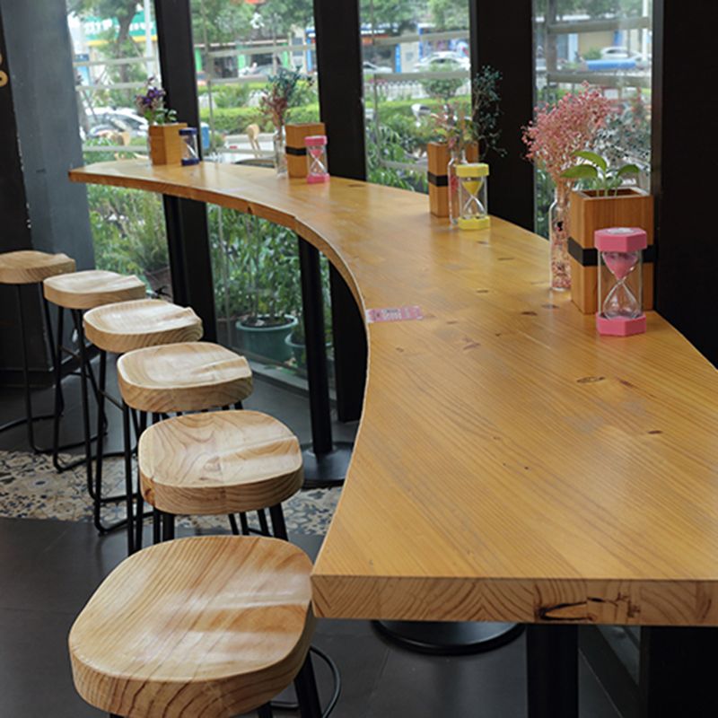 Modern Style Metal Bar Stool with Footrest Milk Tea Shop Bar Stool 30- Inches Clearhalo 'Bar Furniture' 'Bar Stools' 'bar_stools' 'furn' 'furn_bar_stools' 'Furniture' 'furniture_bar_stools' 'Kitchen & Dining Furniture' 1200x1200_c814b68f-8471-4f4f-84b9-848415787dbc
