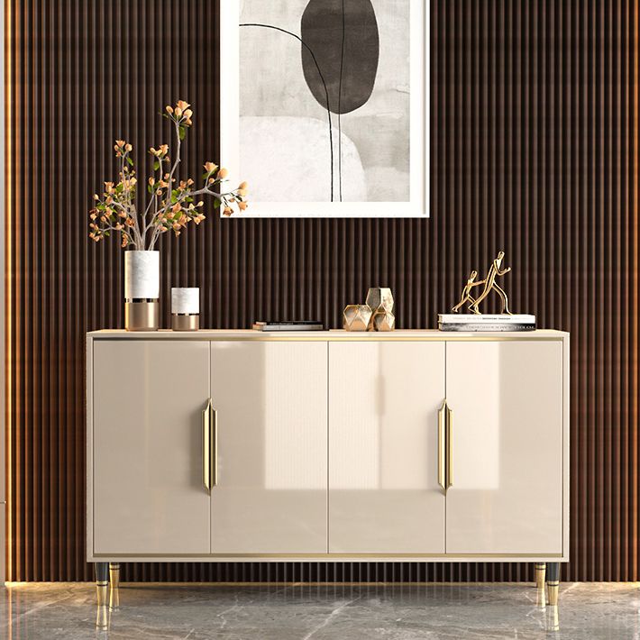 Sideboard glam in legno beige sideboard con porta per soggiorno