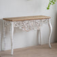 Rectangle Shape French Country Console Table White Wood Sofa Table Clearhalo 'Console Tables' 'console_tables' 'Entry & Mudroom Furniture' 'furn' 'furn_console_tables' 'Furniture' 1200x1200_c8157961-964c-4744-93aa-1c638e70db81