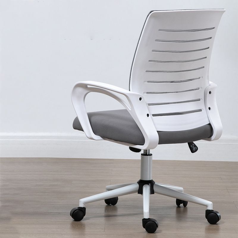 Modernism Fixed Arms Office Chair Mesh Back Desk Chair with Wheels