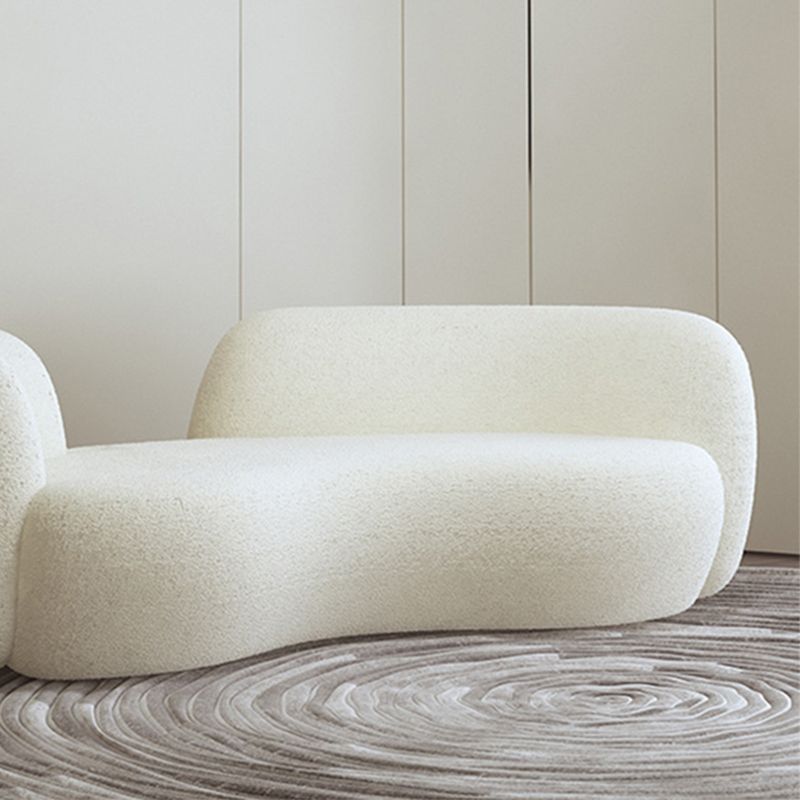 Canapé de bras encastré dans un canapé de style moderne blanc 28,32 pouces de haut