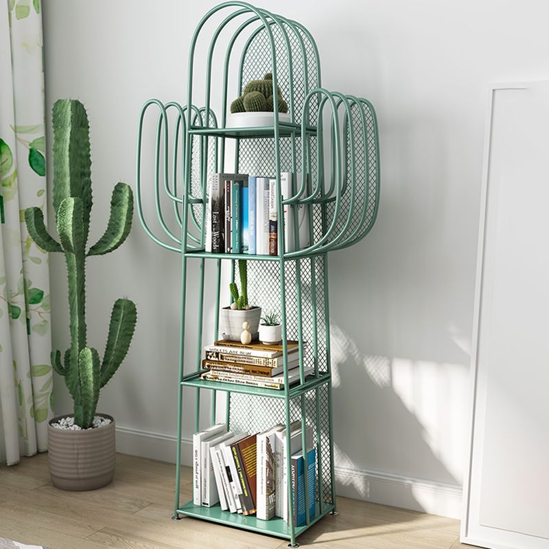 Glam Style Metal Bookshelf 4-shelf Closed Back Bookcase for Home Clearhalo 'Bookcases' 'furn' 'furn_bookcases' 'Furniture' 'furniture_bookcases' 'Office Furniture' 1200x1200_c818487e-0ced-451d-b888-520ad8e7684d