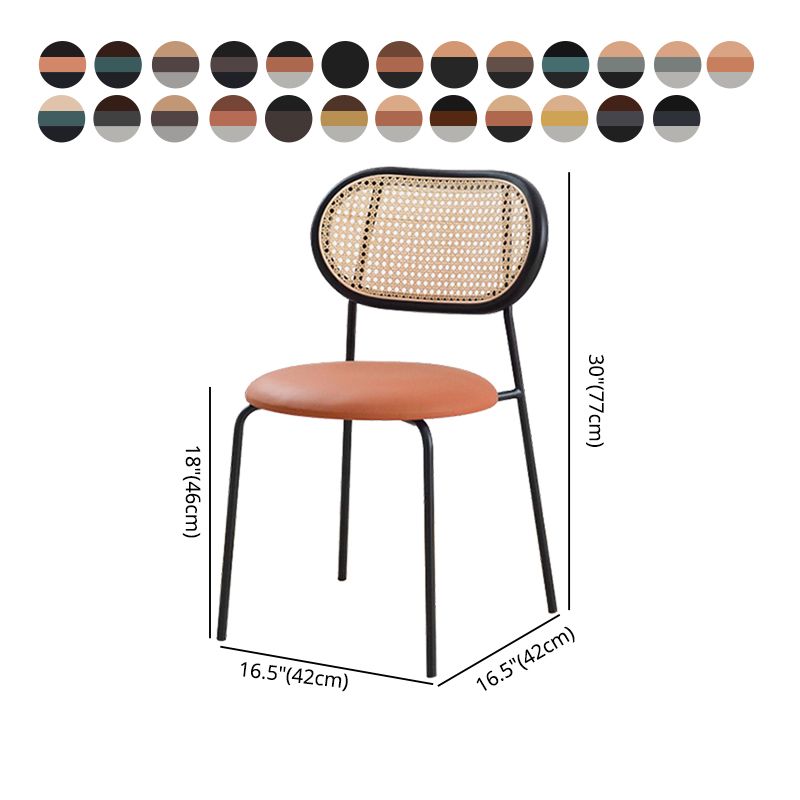 Modern Style Dining Chairs Armless Side Open Back Chair with Metal Legs for Kitchen Clearhalo ' kitchen&dining_furn' 'Dining Chairs' 'Dining Tables & Seating' 'dining_chair' 'furn' 'furn_dining_chair' 'Furniture' 'furniture_dining_chair' 'Kitchen & Dining Furniture' 'kitchen' 1200x1200_c818d8d6-d483-400c-9991-de9b6a728e37