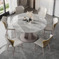 Modern Style Dining Round Table Sintered Stone Table with Metal Legs for Home Clearhalo 'Dining Tables & Seating' 'Dining Tables' 'dining_table' 'furn' 'furn_dining_table' 'Furniture' 'Kitchen & Dining Furniture' 1200x1200_c81a3b41-1c94-4826-bfed-96ef7625fb81