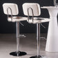 Modern Adjustable Backrest Counter High Stool with Leather Cushion
