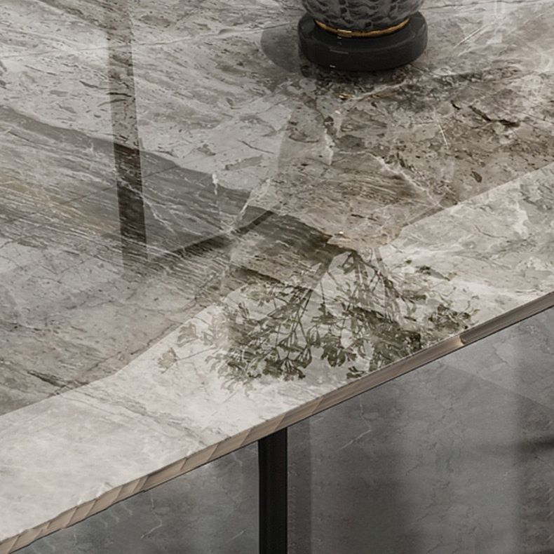 Modern Sintered Stone Dining Set with Rectangle Tabale and Metal Base Dining Set Clearhalo 'Dining Room Sets' 'Dining Tables & Seating' 'dining_room_set' 'furn' 'furn_dining_room_set' 'Furniture' 'furniture_dining_room_set' 'Kitchen & Dining Furniture' 'kitchen&dining_furn' 'kitchen' 1200x1200_c81b0d9c-d8a9-4c3a-9a46-34b35d55880a