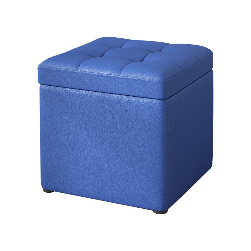 Contemporary Pouf Ottoman PU Leather Upholstered Tufted Square Ottoman with Storage Clearhalo 'furn' 'furn_ottomans_poufs' 'Furniture' 'Living Room Furniture' 'Ottomans & Poufs' 'ottomans_poufs' 1200x1200_c81b68e3-afae-44c0-b2c8-2887d953f5a0