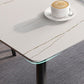Contemporary Modern Rectangle Stone Table 4 Legs Dinner Room Table Clearhalo ' dining_table' 'Dining Tables & Seating' 'Dining Tables' 'furn' 'furn_dining_table' 'Furniture' 'furniture_dining_table' 'Kitchen & Dining Furniture' 'kitchen&dining_furn' 'kitchen' 'kitchen_dining_table' 1200x1200_c81da90a-015b-4c4f-8af8-e344236fa1db