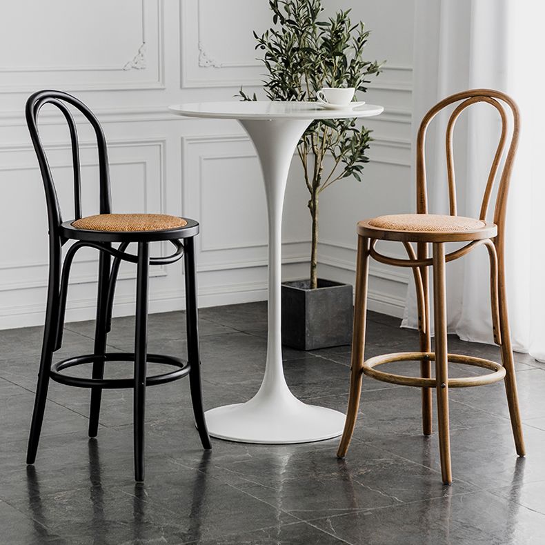 Moderner Holz im Rückenlehne Schalter hoher Stuhl mit 4 Beinen