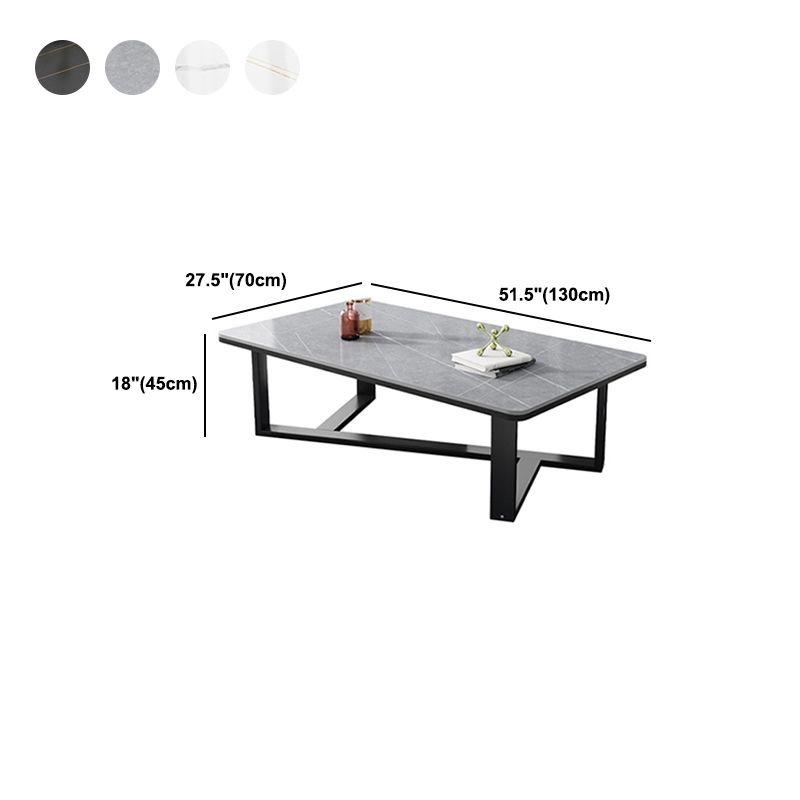 Single Coffee Table Slate Rectangular Coffee Table for Living Room Clearhalo 'Coffee & Accent Tables' 'Coffee Tables' 'coffee_tables' 'furn' 'furn_coffee_tables' 'Furniture' 'Living Room Furniture' 1200x1200_c8201fa4-a8e6-4baf-8987-8a220b294241