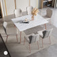 Nordic Glam Sintered Stone Dining Table Set 1/2/5/7 Pieces Dining Set Clearhalo 'Dining Room Sets' 'Dining Tables & Seating' 'dining_room_set' 'furn' 'furn_dining_room_set' 'Furniture' 'Kitchen & Dining Furniture' 1200x1200_c8203de5-fd62-425a-86f7-3282cde9f1dc