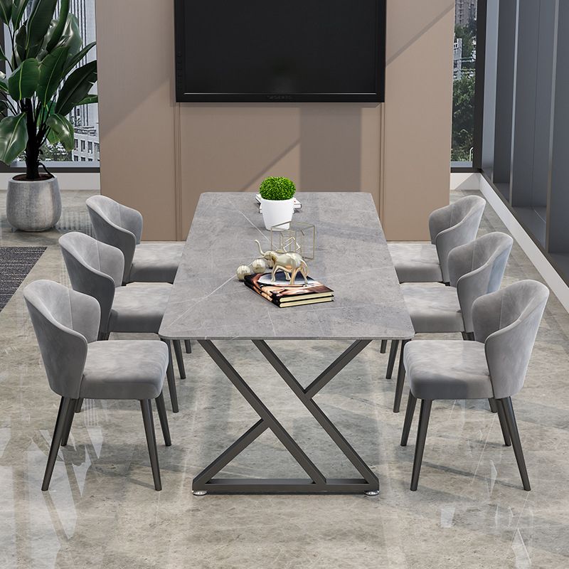 29.53" H Modern Office Desk Antique Finish Computer Desk with Metal Legs