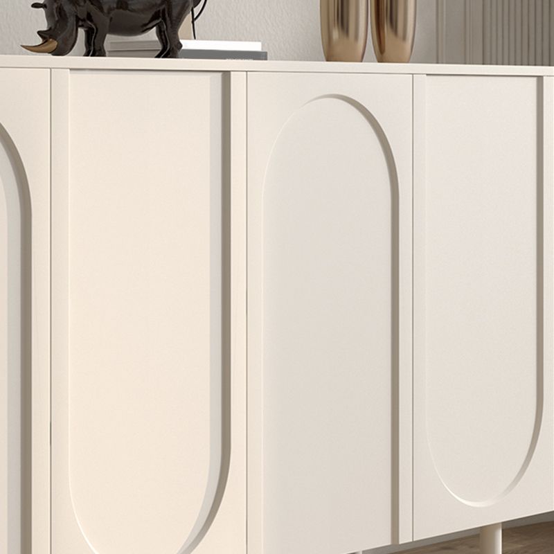 Table du buffet de porte de crédinza en bois blanc avec étagères réglables