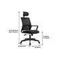 Contemporary Mesh Desk Chair with Nylon Legs Black Office Chair Clearhalo 'furn' 'furn_office_chair' 'Furniture' 'Office Chairs' 'Office Furniture' 'office_chair' 1200x1200_c8222486-ad32-4db9-9619-bd82a9255aa8