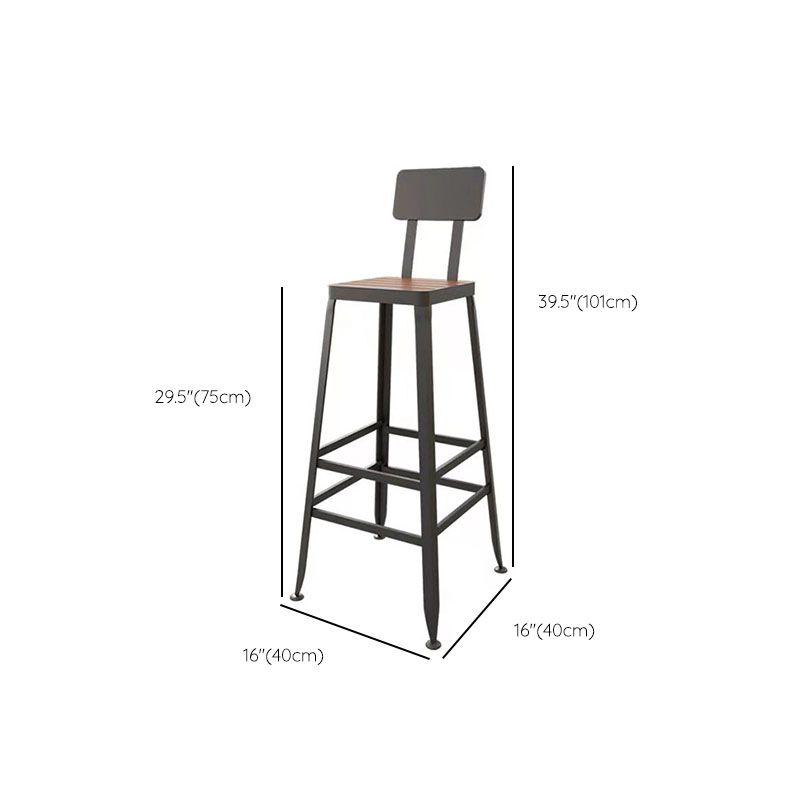 Juego de pub industrial con mesa fija Juego de mesa de bar rectangular de 1/5 piezas