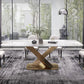 Stone Dining Table Traditional Luxury Dining Site Table with Stainless Steel Base Clearhalo ' dining_table' 'Dining Tables & Seating' 'Dining Tables' 'furn' 'furn_dining_table' 'Furniture' 'furniture_dining_table' 'Kitchen & Dining Furniture' 'kitchen&dining_furn' 'kitchen' 'kitchen_dining_table' 1200x1200_c8231775-6a7a-4632-a800-360ac70083b5