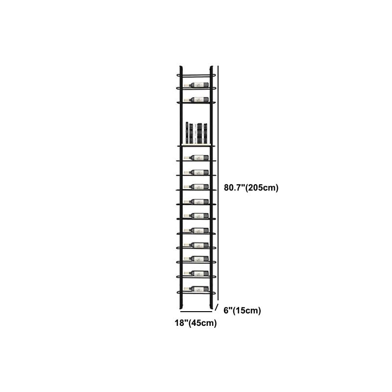 Metal Floor Wine Rack Bottle Black Modern Bottle Holder for Kitchen Clearhalo 'furn' 'furn_wine_racks' 'Furniture' 'Kitchen & Dining Furniture' 'Wine Racks' 'wine_racks' 1200x1200_c8243040-c5a9-4dd1-8b22-bcdcc2998aaf