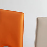 Silla lateral simple moderna silla de comedor de cuero sintética para uso en el hogar