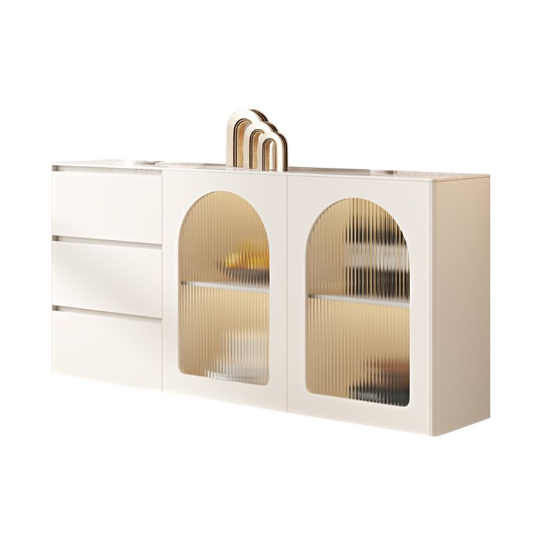 Server da pranzo in pietra di buffet contemporanei con luci per sala da pranzo