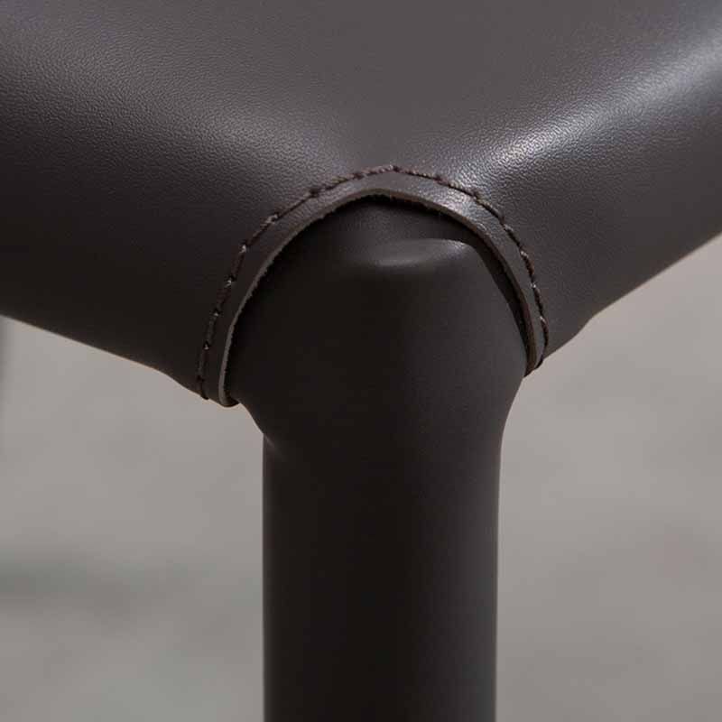 Designer Style Restaurant Solid Back Side Chair Saddle Leather Dining Chair Clearhalo ' kitchen&dining_furn' 'Dining Chairs' 'Dining Tables & Seating' 'dining_chair' 'furn' 'furn_dining_chair' 'Furniture' 'furniture_dining_chair' 'Kitchen & Dining Furniture' 'kitchen' 1200x1200_c82aa381-cc41-464f-890b-808937dd9811