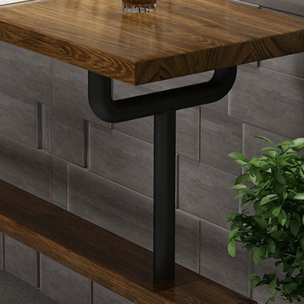 Tavolo da pranzo a bar in legno tradizionale tavolo da bar di lusso con base di cavalletto in nero