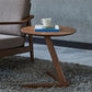 Scandinavian Solid Wood End Table Abstract Round Living Room Side Table
