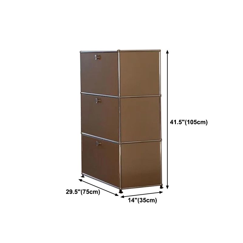 Aparador de acero inoxidable aparador de comedor de estilo moderno con gabinete de bloqueo