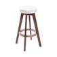 Modern Counter Bar Stool Armless Leather Bar Stool with Footrest and Swivel, Wood Base Clearhalo 'Bar Furniture' 'Bar Stools' 'bar_stools' 'furn' 'furn_bar_stools' 'furniture_bar_stools' 'Kitchen & Dining Furniture' 'kitchen&dining_furn' 'kitchen' 'kitchen_furn' Furniture' 1200x1200_c82ce8d7-3a1a-4bf3-9739-67f82c00c49d