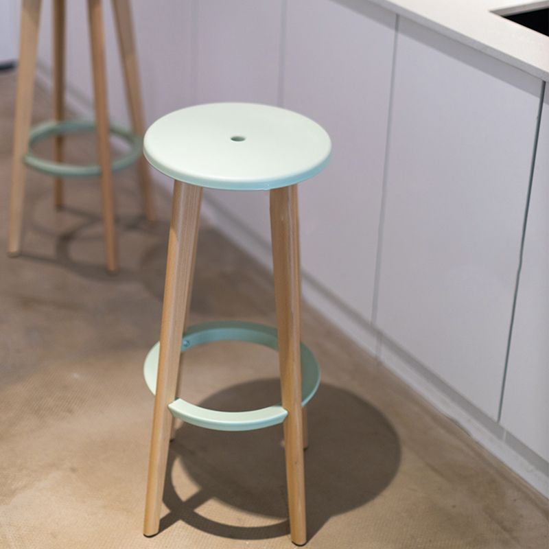 Contemporary Simple Wood Counter Stools Circular Seats Indoor Bar Stool Clearhalo 'Bar Furniture' 'Bar Stools' 'bar_stools' 'furniture_bar_stools' 'Kitchen & Dining Furniture' 'kitchen&dining_furn' 'kitchen' 'kitchen_furn' Furniture' 1200x1200_c82d3cb2-5141-4d52-8188-4c30428fa136