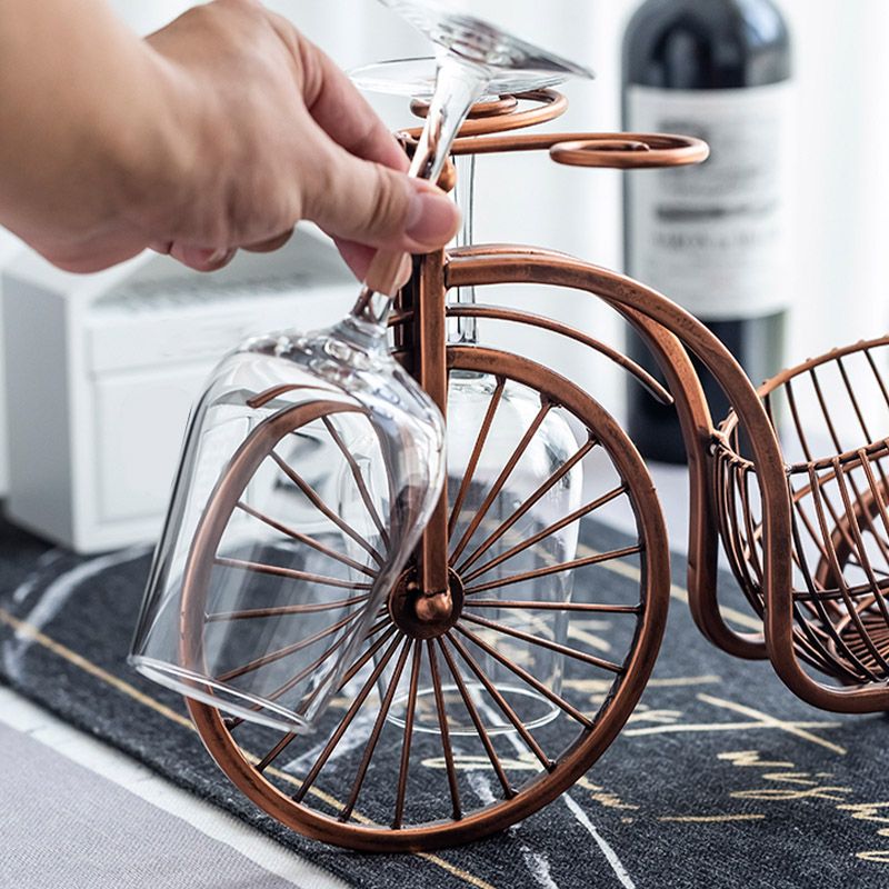 Glam Tabletop Wine Rack Metal Wine Bottle & Glass Rack for Living Room Clearhalo 'furn' 'furn_wine_racks' 'Furniture' 'Kitchen & Dining Furniture' 'Wine Racks' 'wine_racks' 1200x1200_c82dcb63-93be-4db3-ae1e-b63baaf0c38f