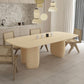 Contemporary Rectangle Dinner Table Dining Room Solid Wood Dining Table Clearhalo 'Dining Tables & Seating' 'Dining Tables' 'dining_table' 'furn' 'furn_dining_table' 'Furniture' 'Kitchen & Dining Furniture' 1200x1200_c82e8afd-d2fd-401b-8df7-3cd694475664