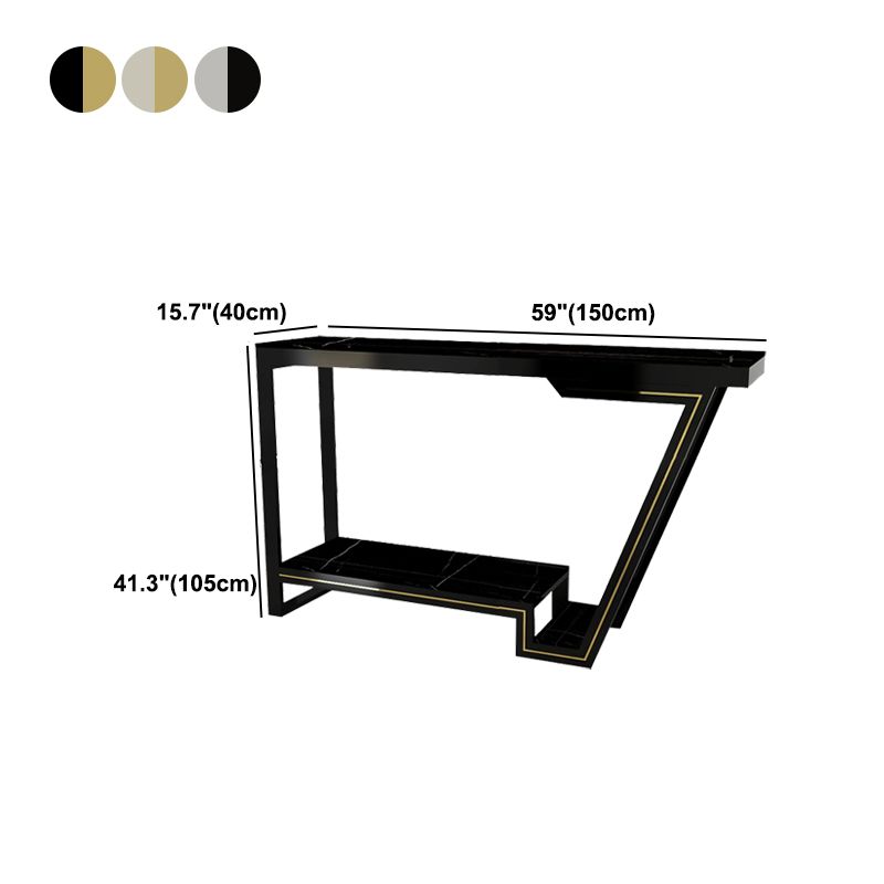 Modern Marble Pub Table with Rectangle Table Top Trestle Table - 42" H Clearhalo 'Bar Furniture' 'Bar Tables' 'bar_tables' 'furn' 'furn_bar_tables' 'Furniture' 'furniture_bar_tables' 'Kitchen & Dining Furniture' 1200x1200_c82f4870-de38-413f-91f7-8d19af238889