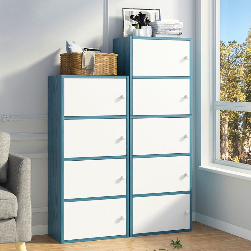 Contemporary Matte Finish Dresser Vertical Wood Storage Chest