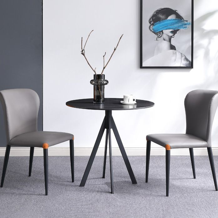 Sintered Stone Two-Color Dining Table Modern 4 Legs Table for Dining Room Clearhalo ' dining_table' 'Dining Tables & Seating' 'Dining Tables' 'furn' 'furn_dining_table' 'Furniture' 'furniture_dining_table' 'Kitchen & Dining Furniture' 'kitchen&dining_furn' 'kitchen' 'kitchen_dining_table' 1200x1200_c830e69f-89e5-4922-bdca-53931e1217ff