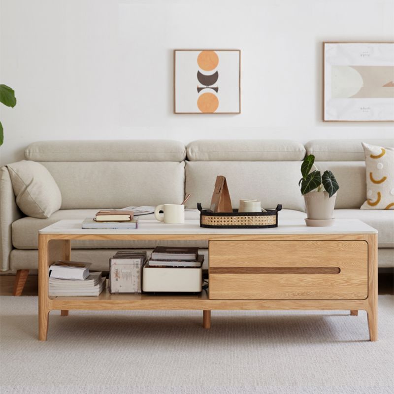 17"H Contemporary Cocktail Table Stone Rectangle Coffee Table Clearhalo 'Coffee & Accent Tables' 'Coffee Tables' 'coffee_tables' 'furn' 'furn_coffee_tables' 'Furniture' 'Living Room Furniture' 1200x1200_c831f888-39b2-4ba1-8443-7b32d8f84b15